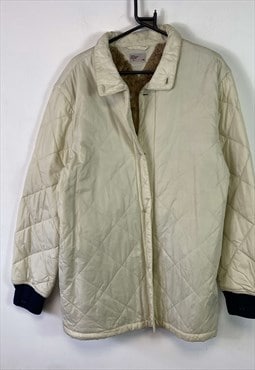 Beige Tommy Hilfiger Quilted Fleece Lined Jacket Womens XL