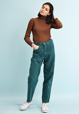 90'S RETRO REGULAR WAIST DENIM JEANS