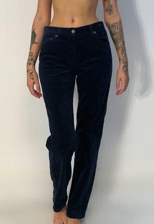 NAVY STRAIGHT LEG CORDUROY JEANS