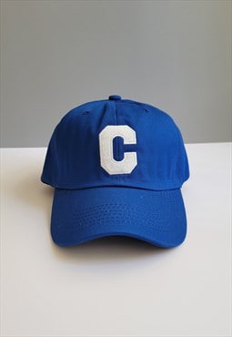 Blue Graphic Vintage Cotton Baseball Adjustable Cap 