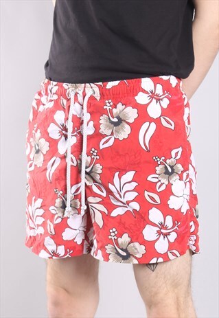 VINTAGE GANT HAWAIIAN PRINT SHORTS RED