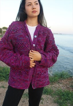 Pink Wool Cardigan