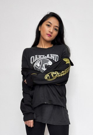 90S BLACK GOLD CHAMPION SPORTS TRACK JACKET