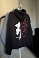 RUSSELL ATHLETIC CYBERPUNK BLACK STREETWEAR HOODIE JAPANESE