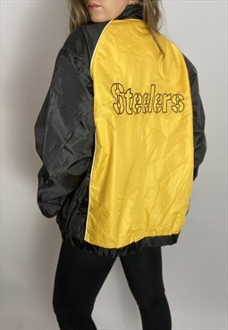 Vintage American Athletics NFL Jacket in black and yellow