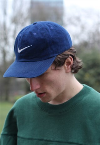 VINTAGE 90S NIKE BLUE STRAP BACK CAP