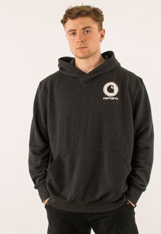VINTAGE GREY CARHARTT HOODIE PULLOVER
