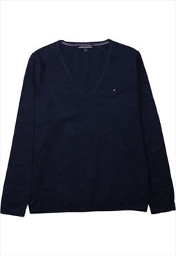 Vintage 90's Tommy Hilfiger Sweatshirt V Neck Navy