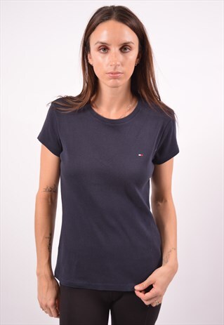 VINTAGE TOMMY HILFIGER T-SHIRT TOP NAVY BLUE
