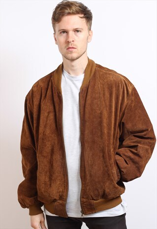 VINTAGE SUEDE BOMBER JACKET