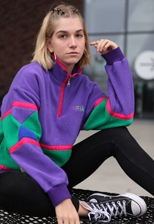 VINTAGE 80'S FILA FLEECE TOP