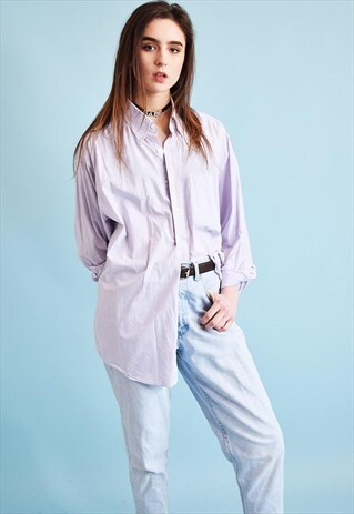 90'S RETRO TOMMY HILFIGER CHECKED OVERSIZED DADS SHIRT TOP
