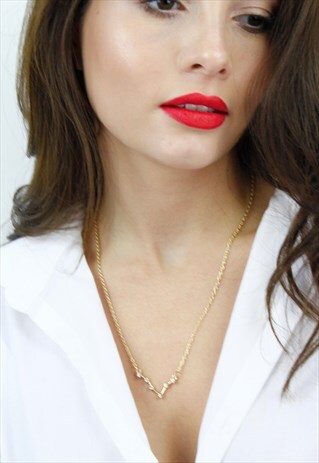 GOLD DIAMANTE 'GEMINI' STAR CONSTELLATION CHAIN NECKLACE