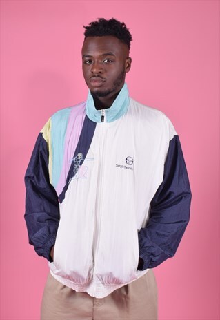 SERGIO TACCHINI NAVY, CREAM, MINT AND PINK TRACKSUIT TOP