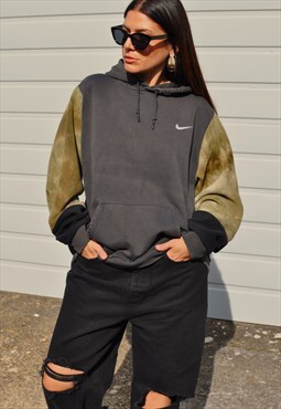 Y2K vintage Nike reworked tie dye fleece sleeve hoodie