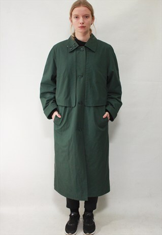 VINTAGE 80' CLASSIC ELEGANT GREEN WARM COAT