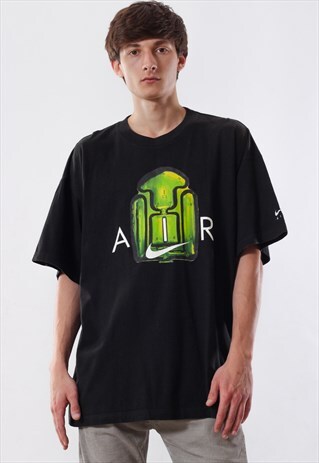VINTAGE NIKE TEE 90S BLACK BIG LOGO