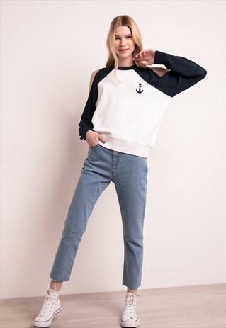 HIGH WAIST CIGARETTE JEANS