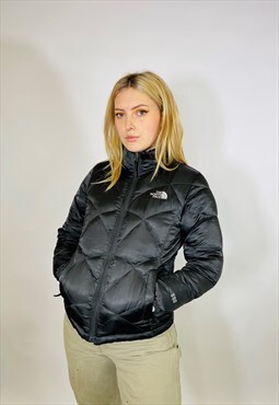Vintage Rare 90s North Face 550 Down Puffer Black Coat