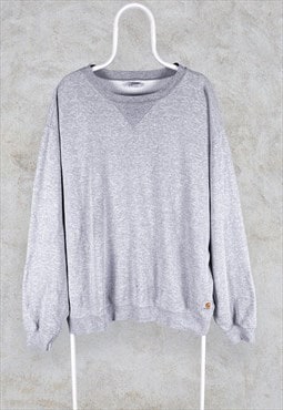 Vintage Grey Carhartt Sweatshirt 90s Blank XXL