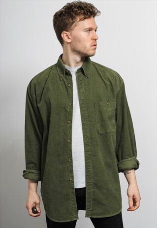 VINTAGE CORDUROY SHIRT GREEN