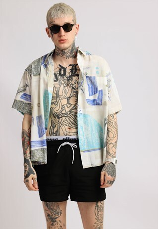 VINTAGE ABSTRACT PRINT SHIRT