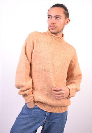 VINTAGE KAPPA JUMPER SWEATER BEIGE