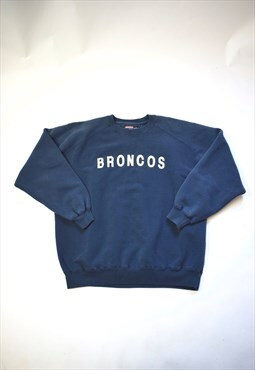 Vintage 90s NFL Blue Broncos Sweatshirt