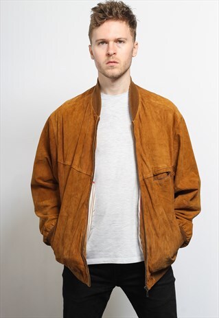 VINTAGE SUEDE BOMBER JACKET