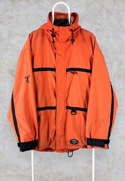 Vintage Trespass Boardwear Jacket Orange Ski Snowboarding 
