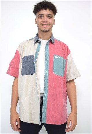 VINTAGE 90S CALVIN KLEIN COLOUR BLOCK SHIRT
