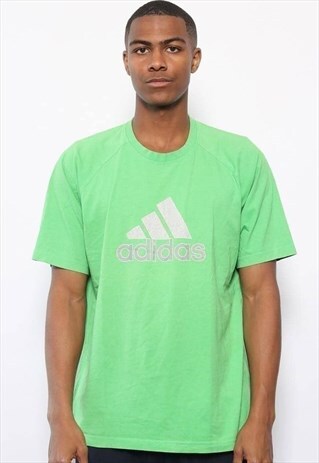 VINTAGE ADIDAS LOGO T-SHIRT GREEN