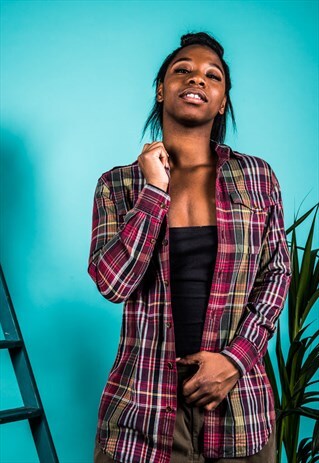 VINTAGE RALPH LAUREN SHIRT WITH RED AND GREEN CHECKS