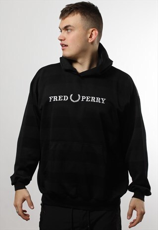 VINTAGE FRED PERRY LIGHTWEIGHT SPELL OUT HOODIE