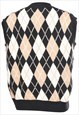 VINTAGE ARGYLE SWEATER VEST - L