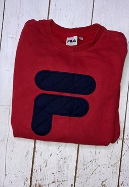 embroidered fila jumper 