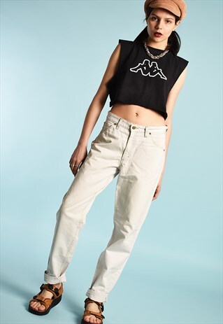 90'S RETRO LEE HIGH WAIST FESTIVAL DENIM JEANS
