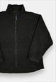 L.L.BEAN VINTAGE EMBROIDERED BLACK FLEECE JACKET WOMANS XXL