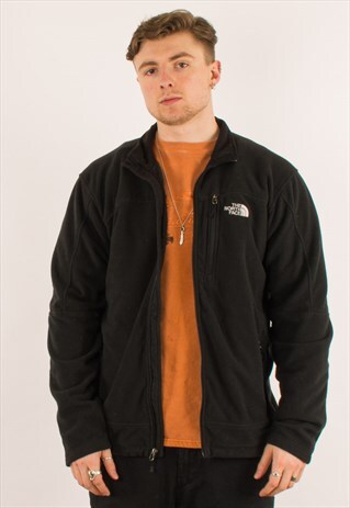 VINTAGE GREY NORTH FACE FULL ZIP FLEECE XL