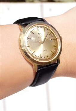 Classic Gold Watch with Date