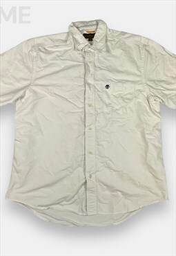 Timberland vintage white shirt sleeve button shirts size L