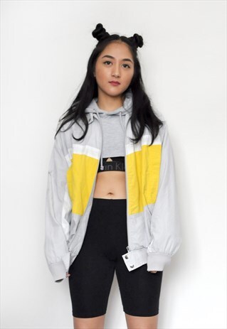 VTG 90S PUMA FESTIVAL SPORTS TOP WINDBREAKER JACKET GREY