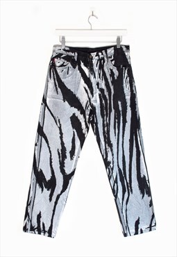 Bold Zebra Print Black & White Jeans