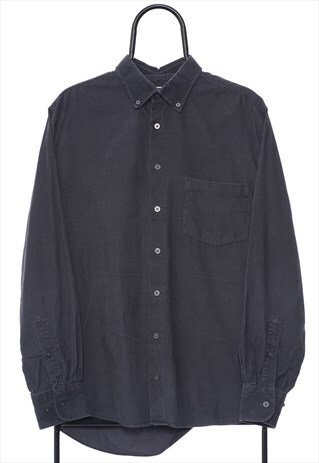 VINTAGE CHARLES TYRWHITT NAVY CORDUROY SHIRT WOMENS