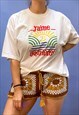 VINTAGE 90'S RAINBOW PRINT OVERSIZED TEE - M/L