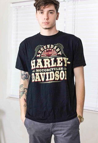VINTAGE HARLEY-DAVIDSON T-SHIRT LOGO 90S L 8.3