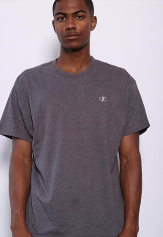 VINTAGE CHAMPION LOGO T-SHIRT GREY