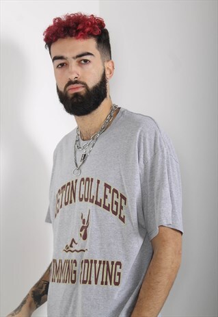 VINTAGE CHAMPION T-SHIRT GREY