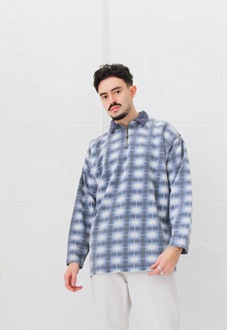 VINTAGE CHECK 1/4 ZIP SWEATSHIRT