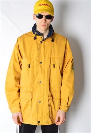 VINTAGE 90S YELLOW WINDBREAKER JACKET